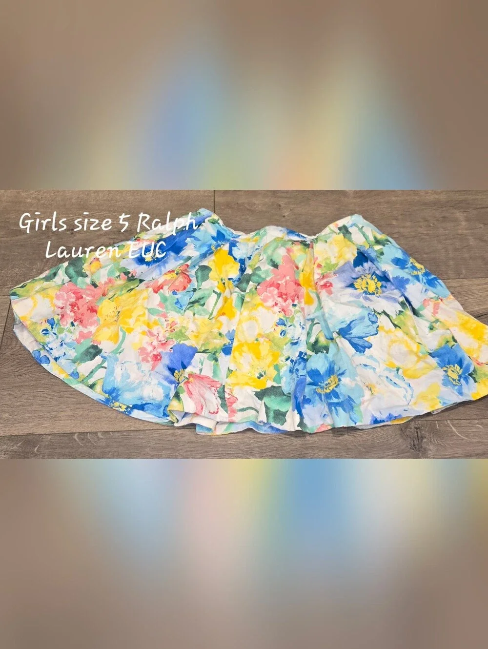 Ralph Lauren Multicolor Floral A-Line Girls Skirt Size 5